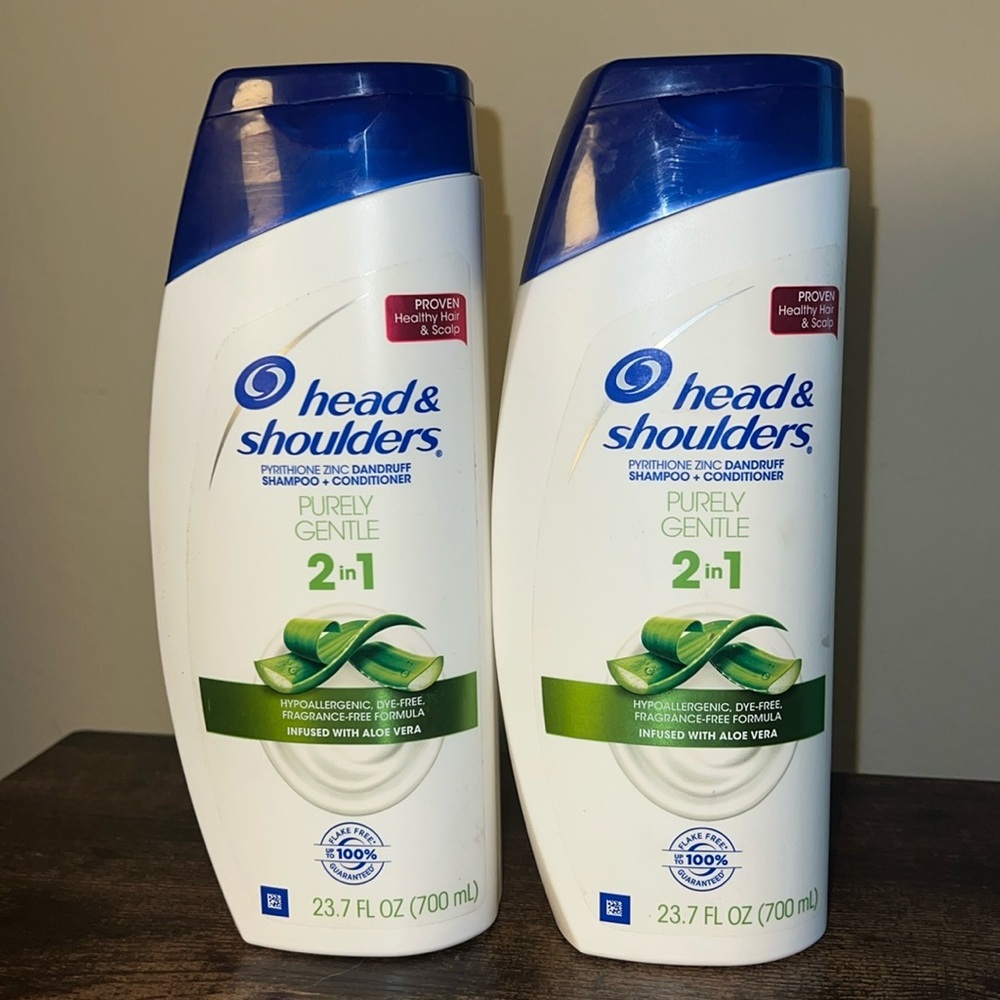 2X Head & Shoulders Purely Gentle 2 in 1 Shampoo 700ml 23.7 fl oz Exp 12/20